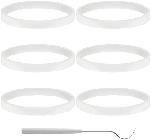 6 PCS White Silicone O-Ring Gaskets for Ninja Blender