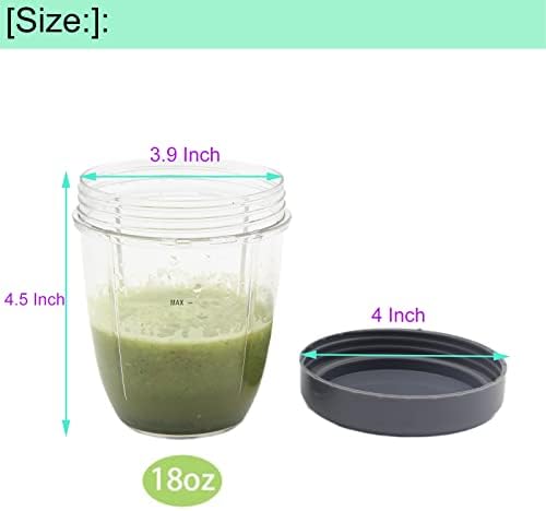 Blender Cups and Lids Replacement for Nutribullet 600W and 900W