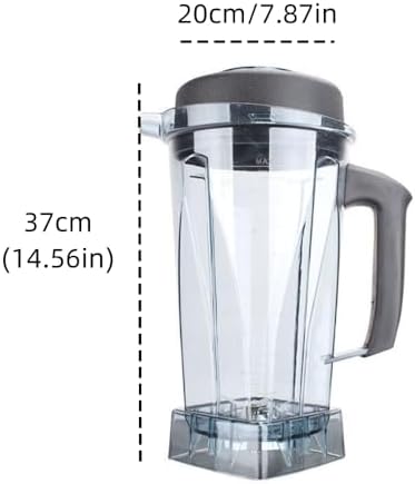 Blender Cup 64oz Transparent Container with Blade and Lid Replacement for Vitamix