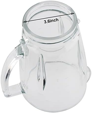 Joyparts Glass Jar with Lid for Oster Pro 1200 Blender
