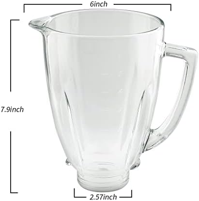 Replacement Parts 6 Cup Glass Jar With Blade