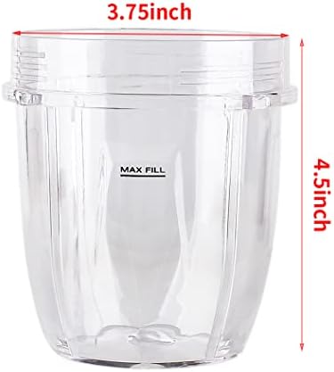 2 Pack Replacement Cups with Lid for Ninja Blender