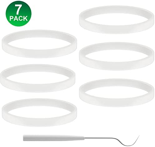 6 PCS White Silicone O-Ring Gaskets for Ninja Blender