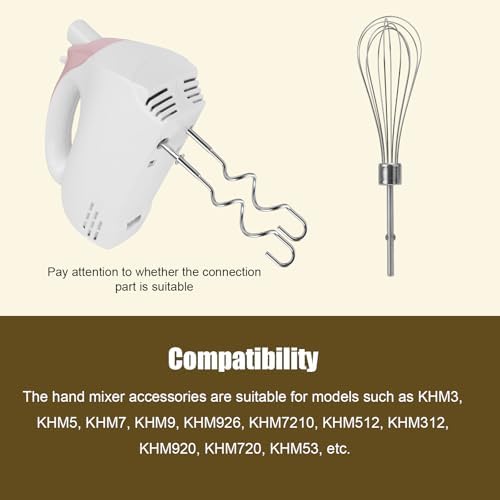 Gosknor Stainless Steel Hand Mixer Whisk Attachments Set