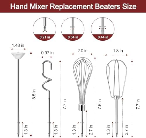 6 PCS Cuisinart Hand Mixer Beaters Replacement