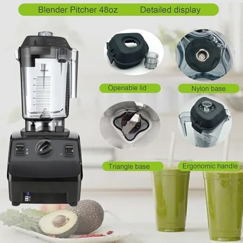 48oz Blender Pitcher Compatible with Vitamix