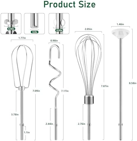 Stainless Steel Hand Mixer Accessories 6-Piece Set