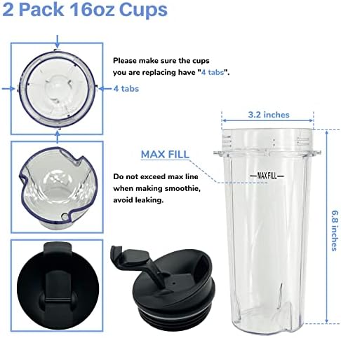 Genqorn Blender Replacement Parts Set