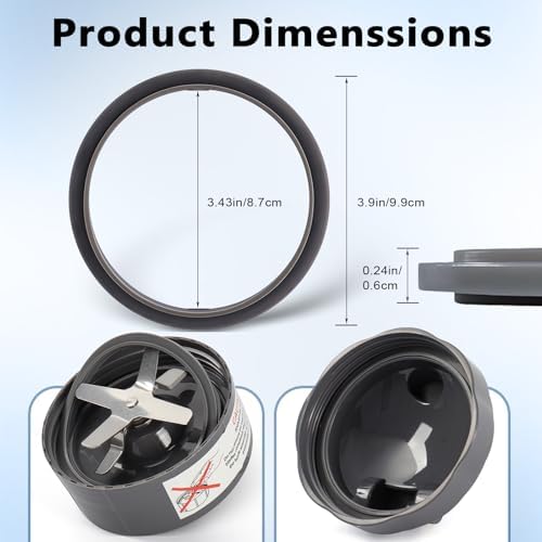 3 Pc Blender Gasket Replacement for NutriBullet 900 Series