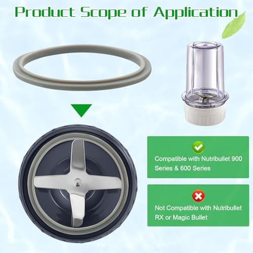 Nutribullet Gasket Replacement Rubber Seal Rings