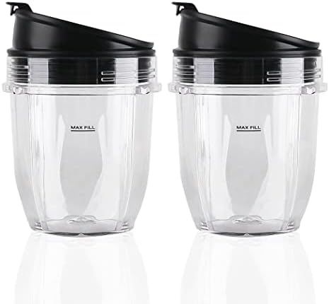 2 Pack Replacement Cups with Lid for Ninja Blender