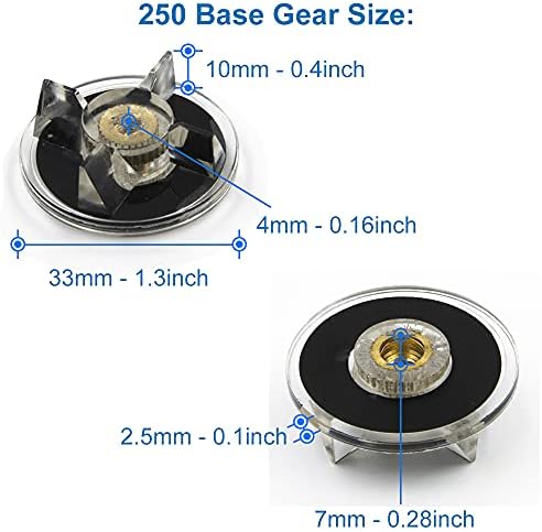 MMOBIEL 2 Pair Clutch Base Blade Replacement For Magic Bullet MB1001 Mixer