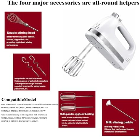 6-Piece Stainless Steel Hand Mixer Accessories Set