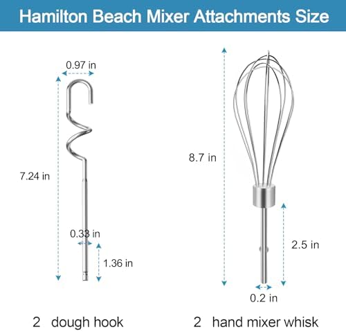 Hamilton Beach Hand Mixer Replacement Beaters 4Pack