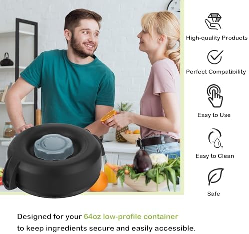 Sacumea 64 Oz Low Profile Blender Lid Replacement