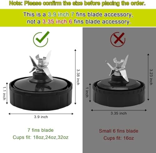 7-Fins Replacement Blender Blade for Nutri Ninja Series