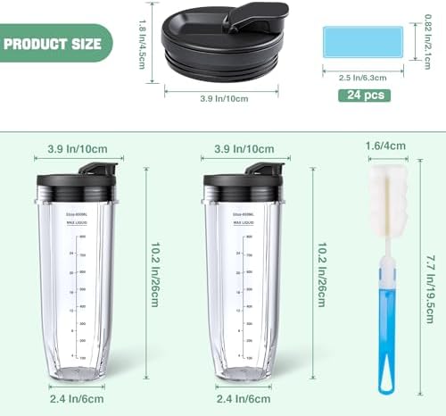 2-Pack 32oz Blender Cups for Ninja