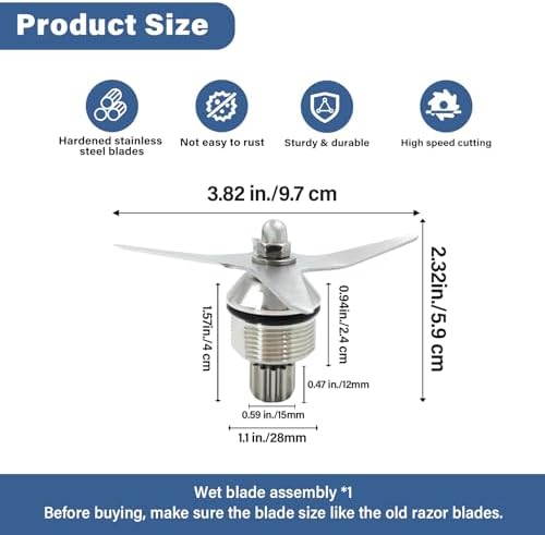 Sacumea 64oz Low Profile Blender Blade Assembly