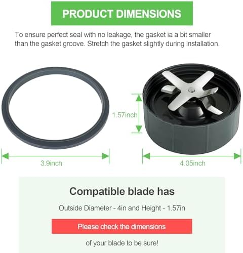 3PCS Premium Gasket Replacement for NutriBullet 900 Series Blender