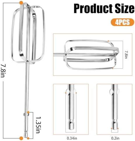 Sefream Hand Mixer Beaters 4 Pack