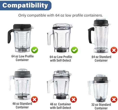 Sacumea 64oz Low Profile Blender Blade Assembly