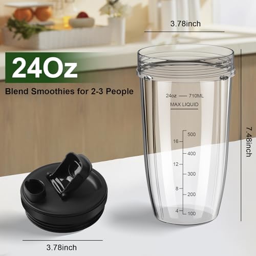 UBYNID 24oz Ninja Blender Cups 3 Pack