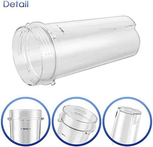 2-Pack Blender Replacement Cups with Sip Seal Lids for Ninja Blenders