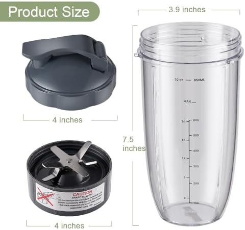 5 Pcs 32oz Cups With Flip Top To Go Lid