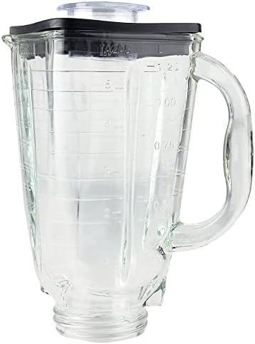 5 Cup Square Top Glass Jar with Lid Replacement for Oster Blenders