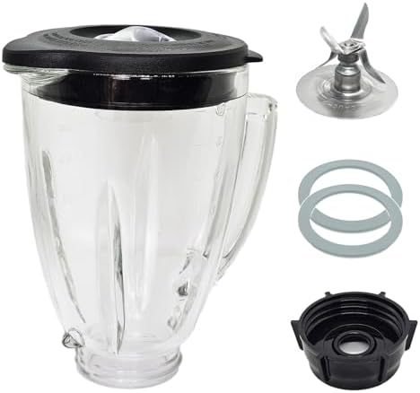 6 Cup Blender Glass Jar Set with Blade and Base