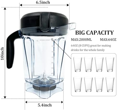 Vitamix 64oz Low-Profile Pitcher Replacement