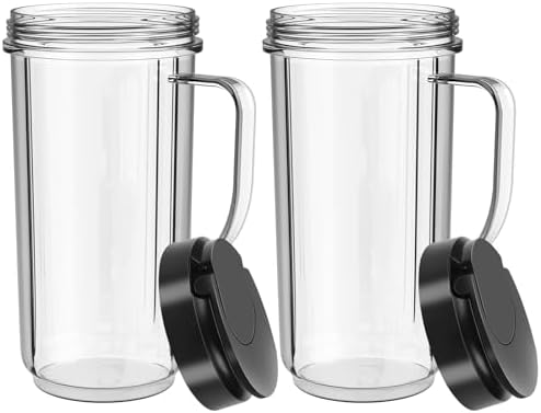 2 Pack Magic Bullet Blender Cups 22oz Replacement