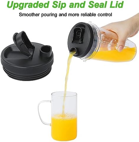Blender Cups for Ninja 24oz Sip Seal Lid 2 Pack