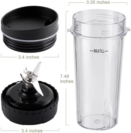 Equust 5-Piece Blender Cups Replacement Set