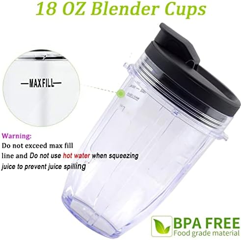 ABTER 18oz Blender Cup with Sip Seal Lid 2-Pack