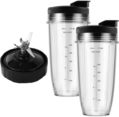 24oz Blender Cups with To-Go Lids for Ninja