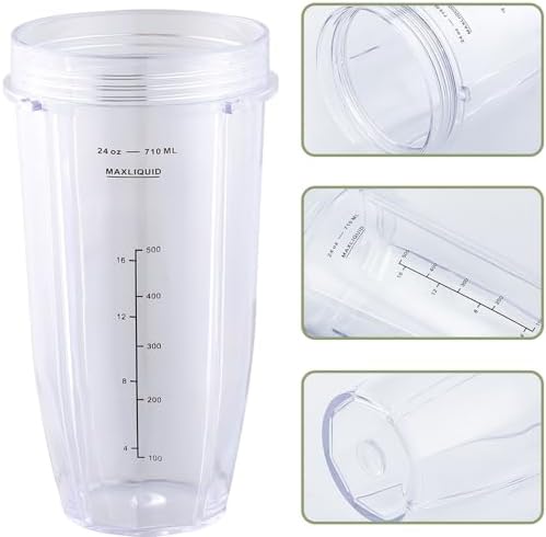 Replacement Blender Blade and 24oz Cups with New Lids