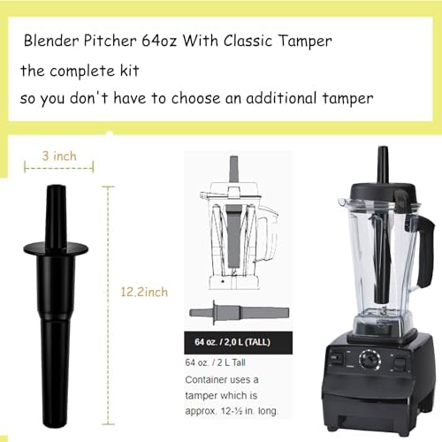 64oz Blender Pitcher With Classic Tamper