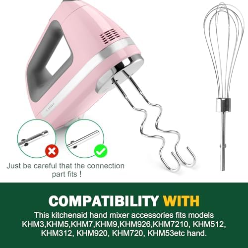 3PCS Stainless Steel Hand Mixer Whisk Attachment