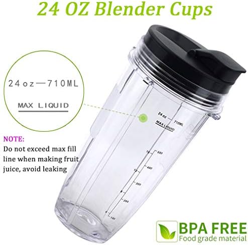 Replacement Blender Blade 24oz Cups for Ninja Foodi Power Blender
