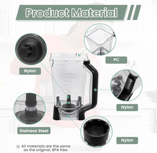 72oz Crushing Pitcher Replacement for Ninja BL660 BL740