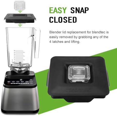 Blendtec Latching Lid Replacement for Wildside Fourside Jars