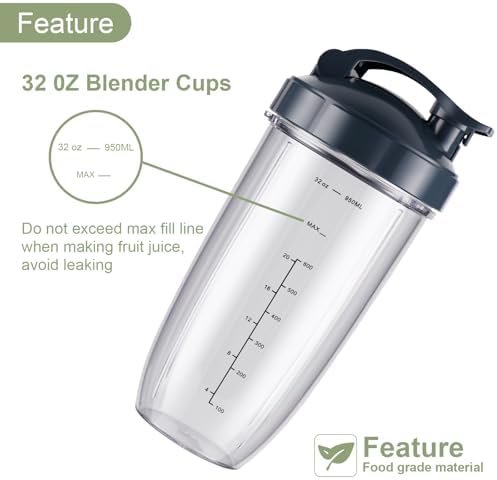 6-Piece Blender Replacement Set for Nutri Bullet