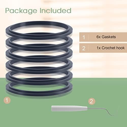 6 Replacement Parts Gaskets with Lip for NutriBullet 900w