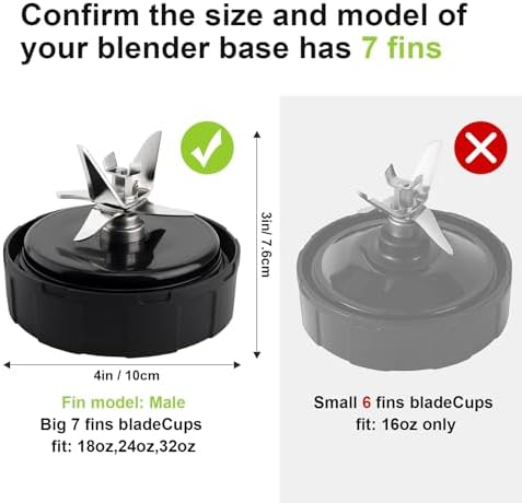 7 Fins Blender Blade Replacement for Ninja