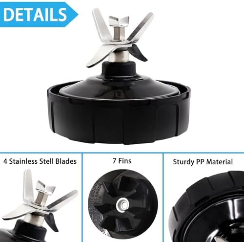 2 Packs 7 Fins Extractor Blade Replacement for Ninja Blender