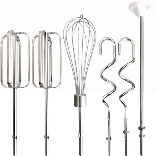 6-Piece Stainless Steel Hand Mixer Accessories Set