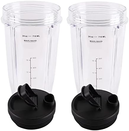 Replacement Cups for Ninja Blender 24oz with Sip Seal Lid