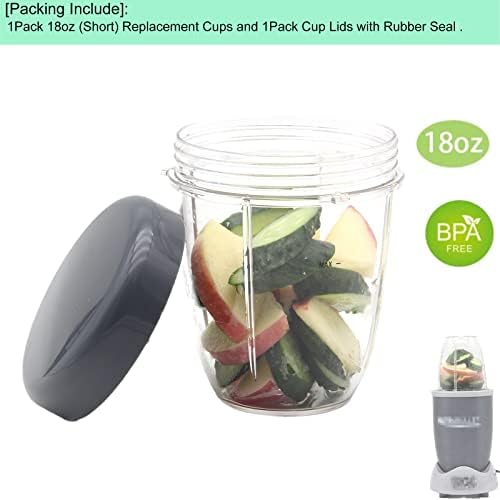 Blender Cups and Lids Replacement for Nutribullet 600W and 900W