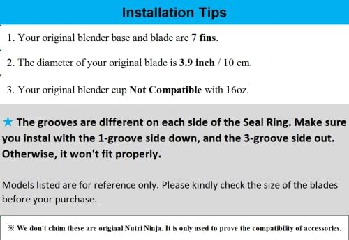 5 Pack Rubber Gaskets for Ninja Blender Replacement